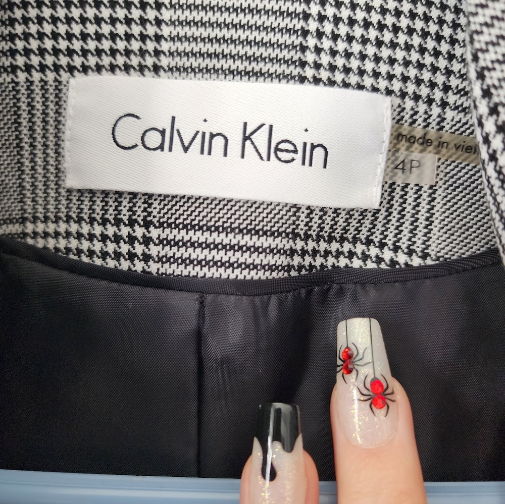 Calvin Klein hounds tooth suit coat